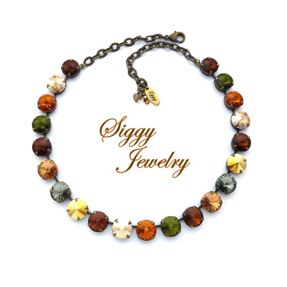 Swarovski Crystal Necklace AUTUMN IN THE CITY